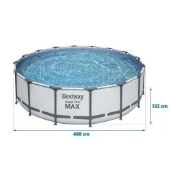 488 x 122 cm 19in1 Bestway 5612Z Piscina Fuori Terra a cestello.