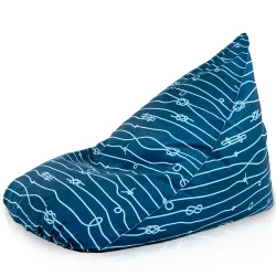 Poltrona Pouf Sacco Seduta XL Bermuda - Tessuto Stampato Premium