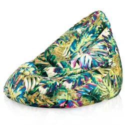 Poltrona Pouf Sacco a Pera XXL Drop - Tessuto Stampato Premium