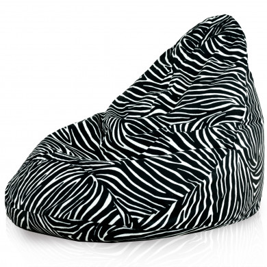 Pouf Poltrona Sacco Goccia XXL Zebrato