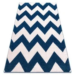 Tappeto SKETCH - FA66 blu/bianco - Zigzag