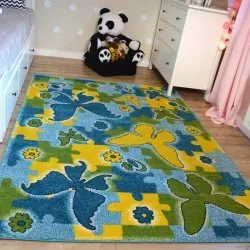 Tappeto Bambini Farfalla blu C429