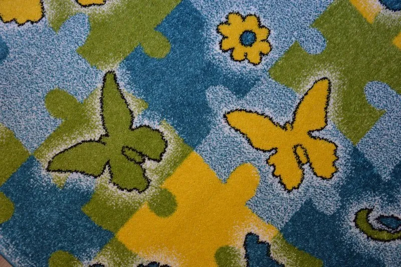 Tappeto Bambini Farfalla blu C429