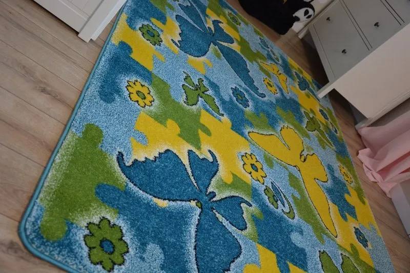 Tappeto Bambini Farfalla blu C429