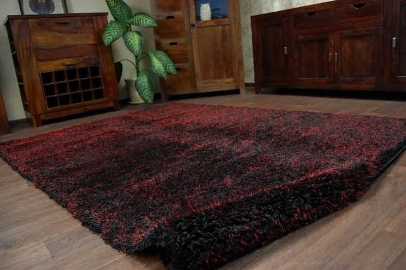 Dywan SHAGGY NARIN P901 black red