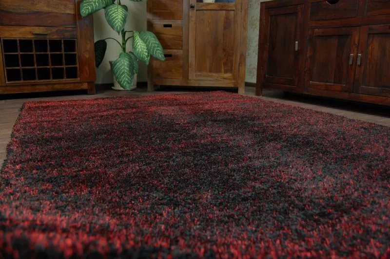 Dywan SHAGGY NARIN P901 black red