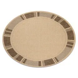 TAPPETO DI SPAGO SISAL FLOORLUX CERCHIO 20195 mais / caffè