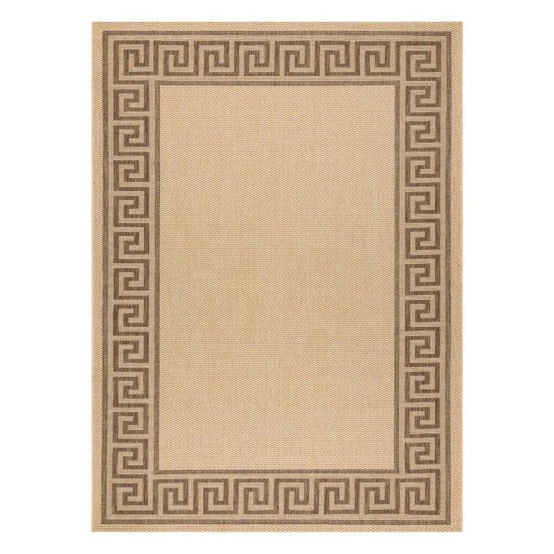 TAPPETO DI SPAGO SISAL FLOORLUX 20014 mais / caffè