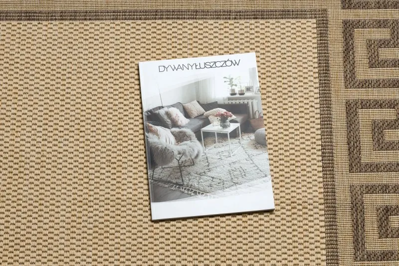 TAPPETO DI SPAGO SISAL FLOORLUX 20014 mais / caffè