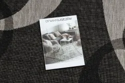 TAPPETO DI SPAGO SISAL FLOORLUX 20078 NERO / argento