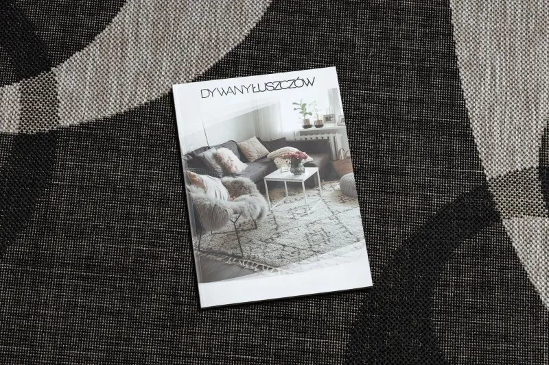 TAPPETO DI SPAGO SISAL FLOORLUX 20078 NERO / argento