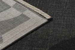 TAPPETO DI SPAGO SISAL FLOORLUX 20078 NERO / argento