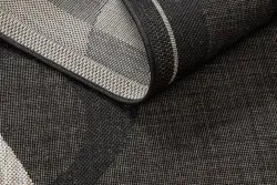 TAPPETO DI SPAGO SISAL FLOORLUX 20078 NERO / argento