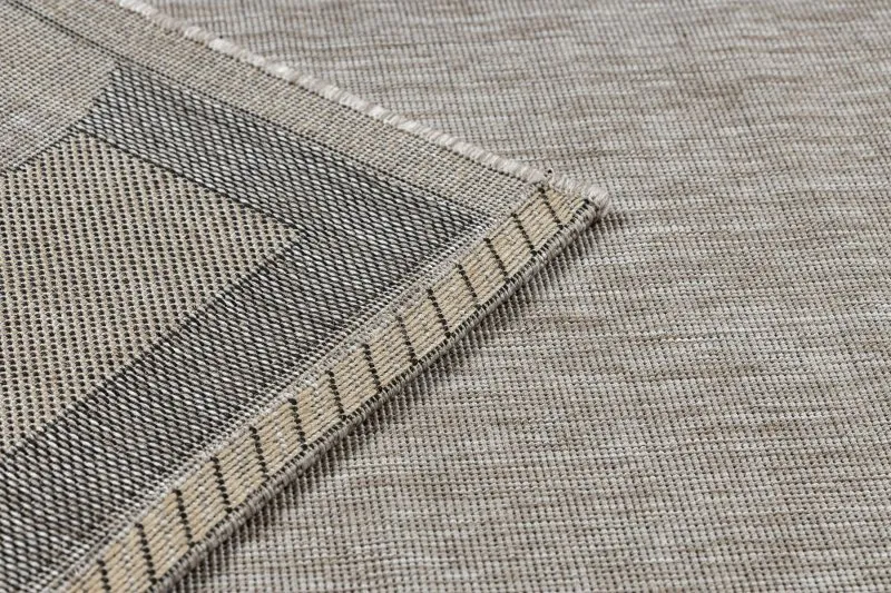 TAPPETO DI SPAGO SISAL FLOORLUX 20078 argento / nero