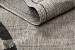 TAPPETO DI SPAGO SISAL FLOORLUX 20078 argento / nero