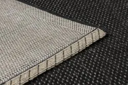 TAPPETO DI SPAGO SISAL FLOORLUX 20195 NERO / argento