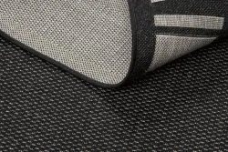 TAPPETO DI SPAGO SISAL FLOORLUX 20195 NERO / argento