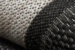 TAPPETO DI SPAGO SISAL FLOORLUX 20195 NERO / argento