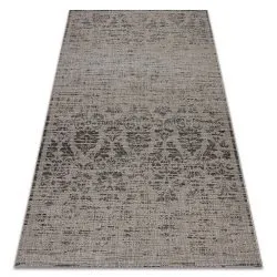 TAPPETO DI SPAGO SISAL FLOORLUX 20211 argento / NERO