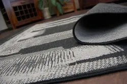 TAPPETO DI SPAGO SISAL FLOORLUX 20240 nero / argento