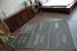 TAPPETO DI SPAGO SISAL FLOORLUX 20275 YOLO nero / argento