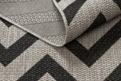 DYWAN SZNURKOWY SIZAL FLOORLUX 20340 silver / black ZYGZAK