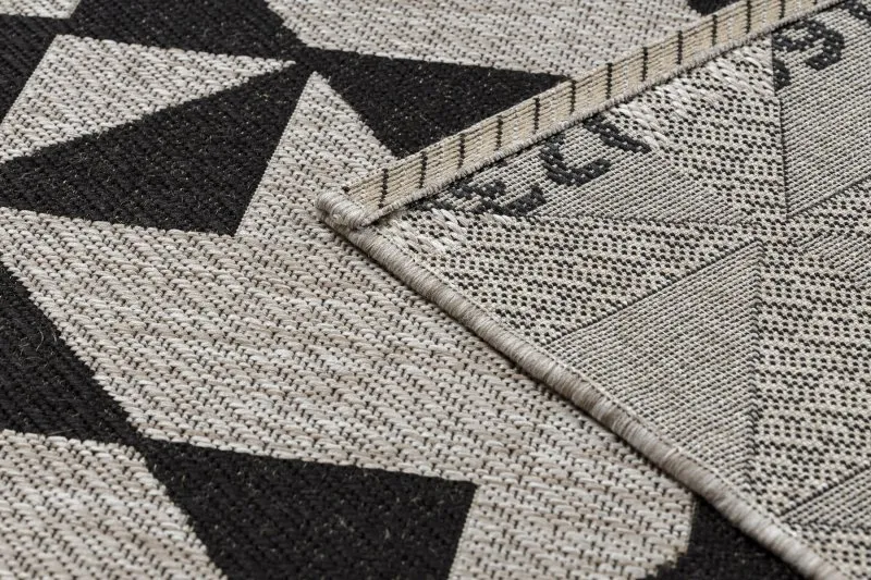 DYWAN SZNURKOWY SIZAL FLOORLUX 20489 silver / black TRÓJKĄTY