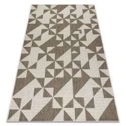 TAPPETO DI SPAGO SISAL FLOORLUX 20489 champagne / taupe TRIANGOLI