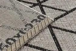 DYWAN SZNURKOWY SIZAL FLOORLUX 20508 silver / black TRÓJKĄTY