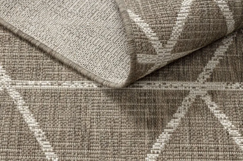 DYWAN SZNURKOWY SIZAL FLOORLUX 20508 taupe / champagne TRÓJKĄTY