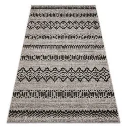 TAPPETO DI SPAGO SISAL FLOORLUX 20510 argento / nero