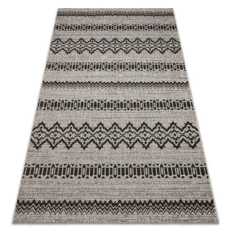TAPPETO DI SPAGO SISAL FLOORLUX 20510 argento / nero