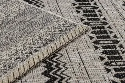 TAPPETO DI SPAGO SISAL FLOORLUX 20510 argento / nero