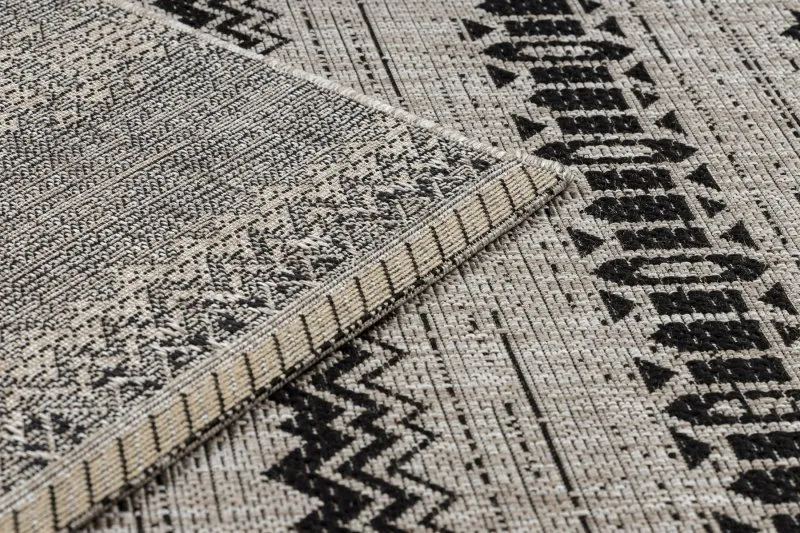 TAPPETO DI SPAGO SISAL FLOORLUX 20510 argento / nero