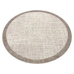 TAPPETO DI SPAGO SISAL FLOORLUX Cerchio 20401 Telaio champagne / taupe