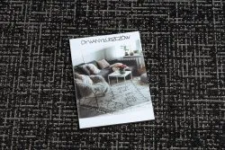 TAPPETO DI SPAGO SISAL FLOORLUX Cerchio 20401 Telaio nero / argento