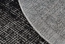 TAPPETO DI SPAGO SISAL FLOORLUX Cerchio 20401 Telaio nero / argento