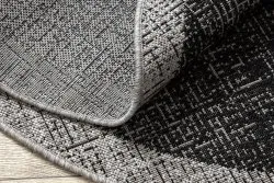 TAPPETO DI SPAGO SISAL FLOORLUX Cerchio 20401 Telaio nero / argento