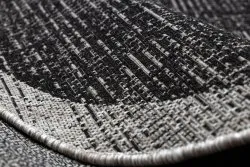 TAPPETO DI SPAGO SISAL FLOORLUX Cerchio 20401 Telaio nero / argento