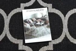 TAPPETO DI SPAGO SISAL FLOORLUX 20608 Traliccio marocchino nero / argento