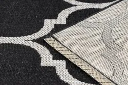 TAPPETO DI SPAGO SISAL FLOORLUX 20608 Traliccio marocchino nero / argento