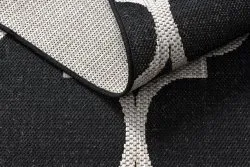 TAPPETO DI SPAGO SISAL FLOORLUX 20608 Traliccio marocchino nero / argento