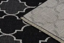 TAPPETO DI SPAGO SISAL FLOORLUX 20607 Traliccio marocchino nero / argento