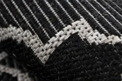 TAPPETO DI SPAGO SISAL FLOORLUX 20607 Traliccio marocchino nero / argento