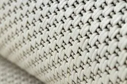 Tappeto di corda sisal FLAT 48663/060 crema liscio