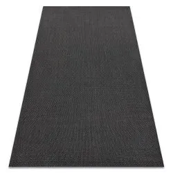 Tappeto di corda sisal FLAT 48663/090 nero liscio