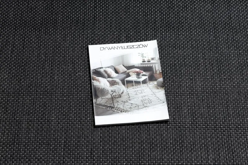Tappeto di corda sisal FLAT 48663/090 nero liscio