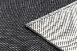 Tappeto di corda sisal FLAT 48663/090 nero liscio