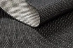 Tappeto di corda sisal FLAT 48663/090 nero liscio