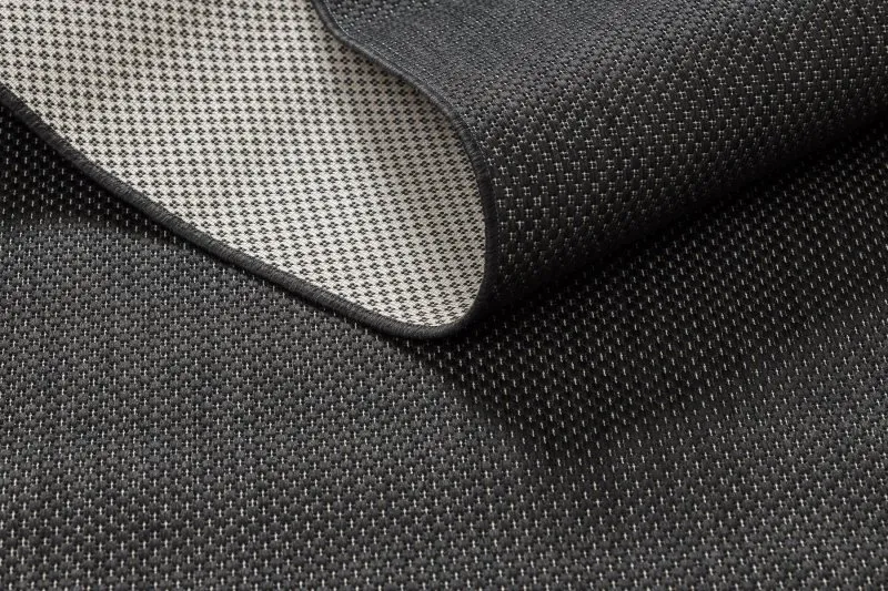 Tappeto di corda sisal FLAT 48663/090 nero liscio